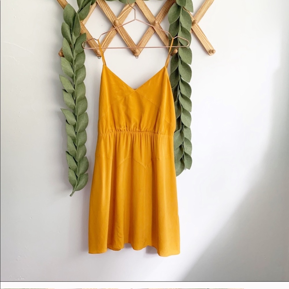 Madewell Golden Silk Slip Dress
